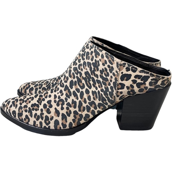 Dolce Vita Regina Leopard Slip On Mules Shoes Tan Multi Size 6 - Picture 4 of 6
